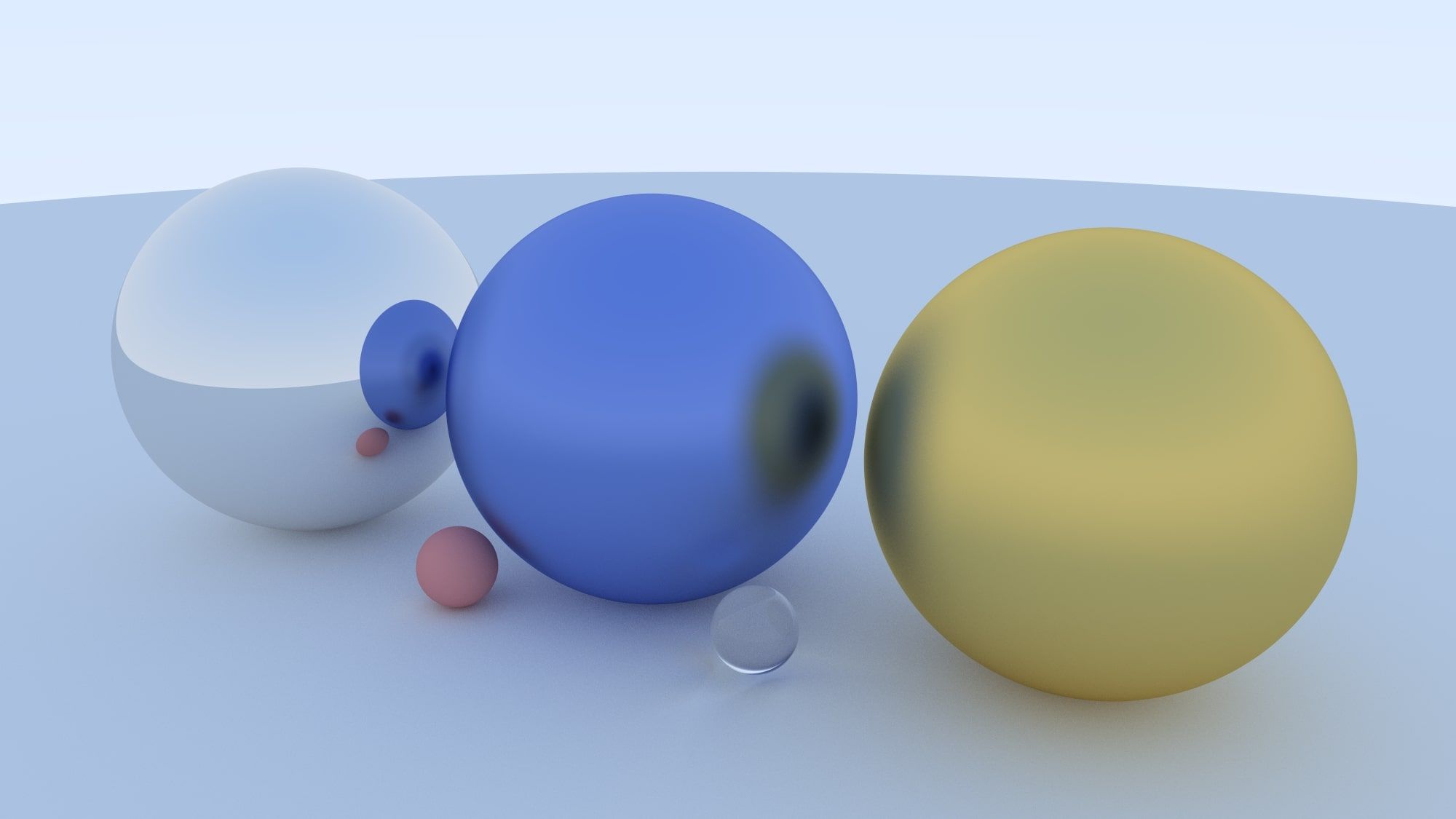 Ray tracer example image with different materials